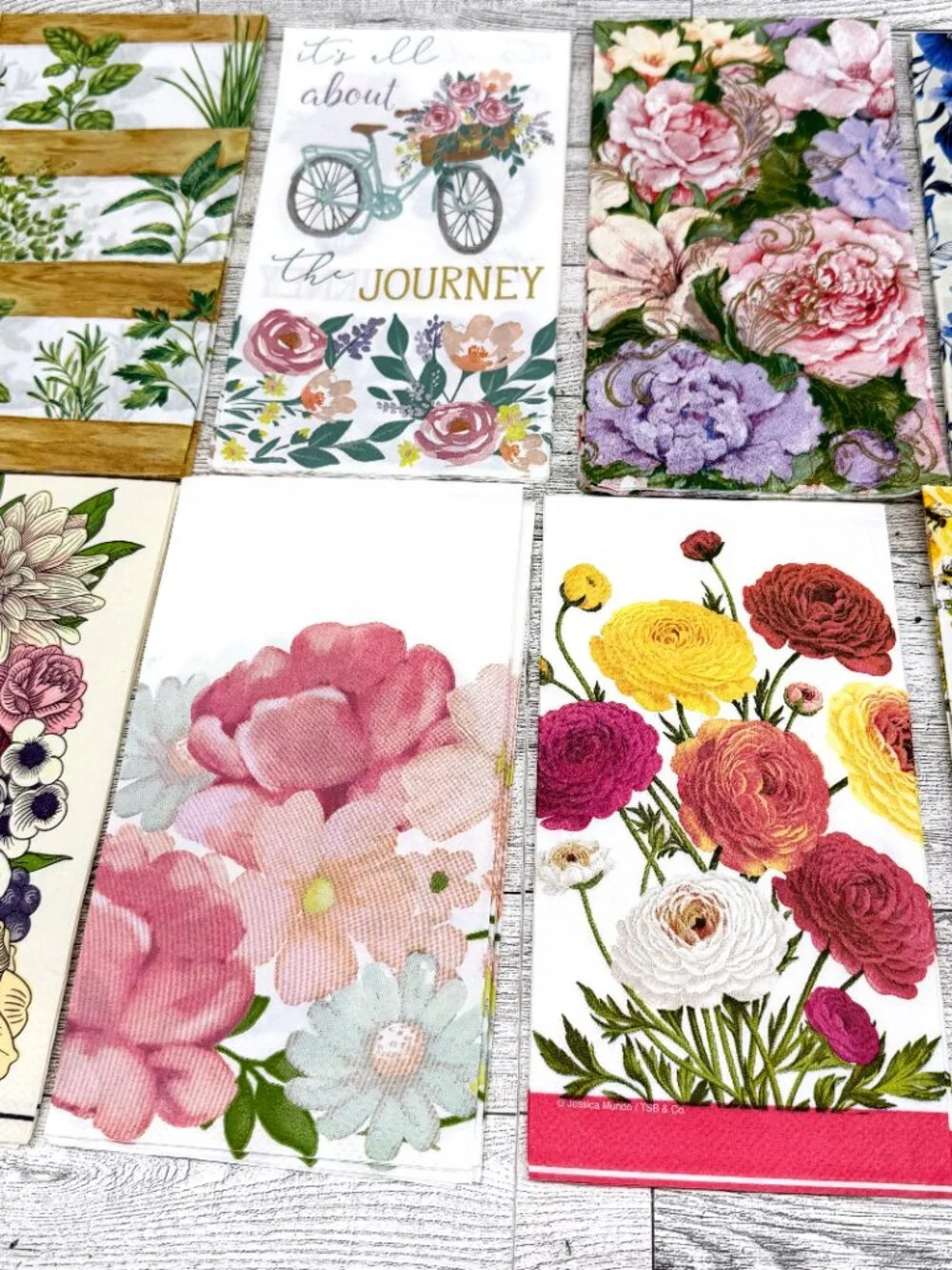 42 Napkins for Crafts/Decoupage - Flowers Theme - 21 Napkins (x2)